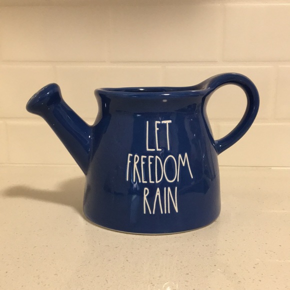Rae Dunn Accents Rae Dunn Ceramic Watering Pitcher Let Freedom Rain
